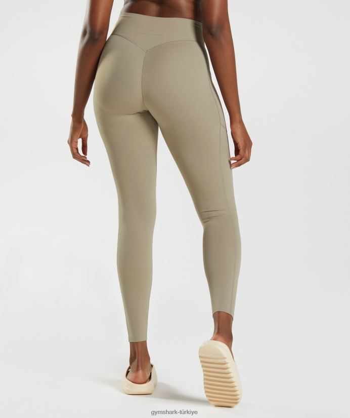 whitney günlük cep taytları kadınlarGymshark çimento kahverengi 02H048331