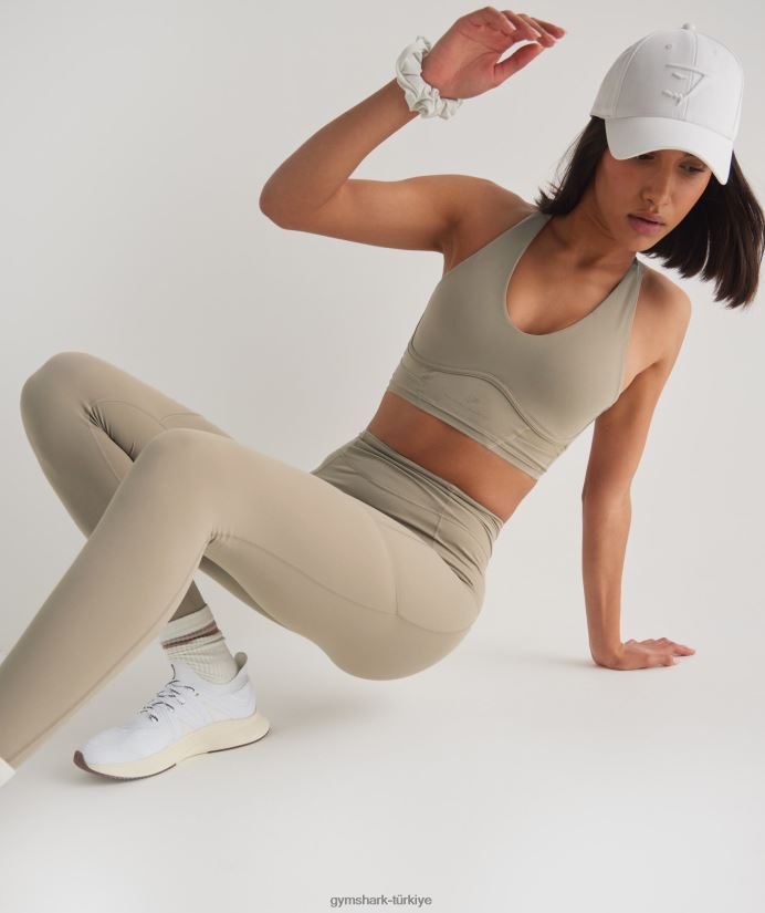 whitney günlük cep taytları kadınlarGymshark çimento kahverengi 02H048331