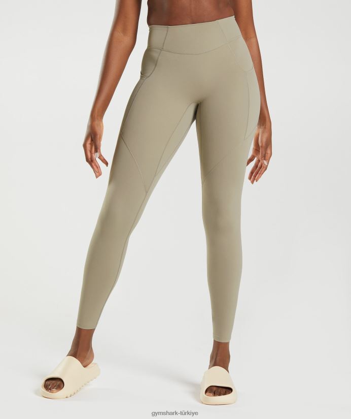 whitney günlük cep taytları kadınlarGymshark çimento kahverengi 02H048331