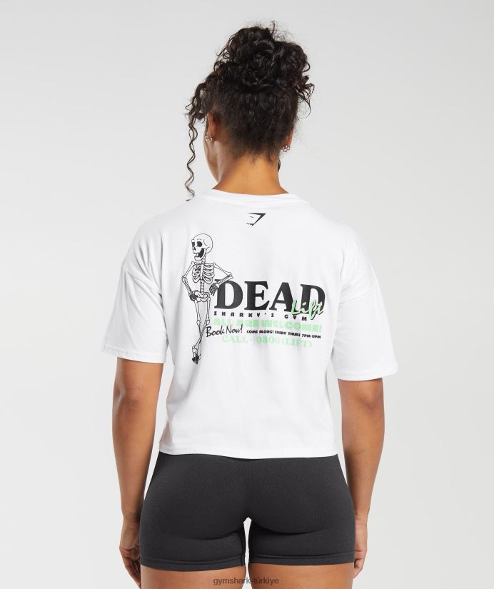 deadlift midi tişört kadınlarGymshark beyaz 02H048426