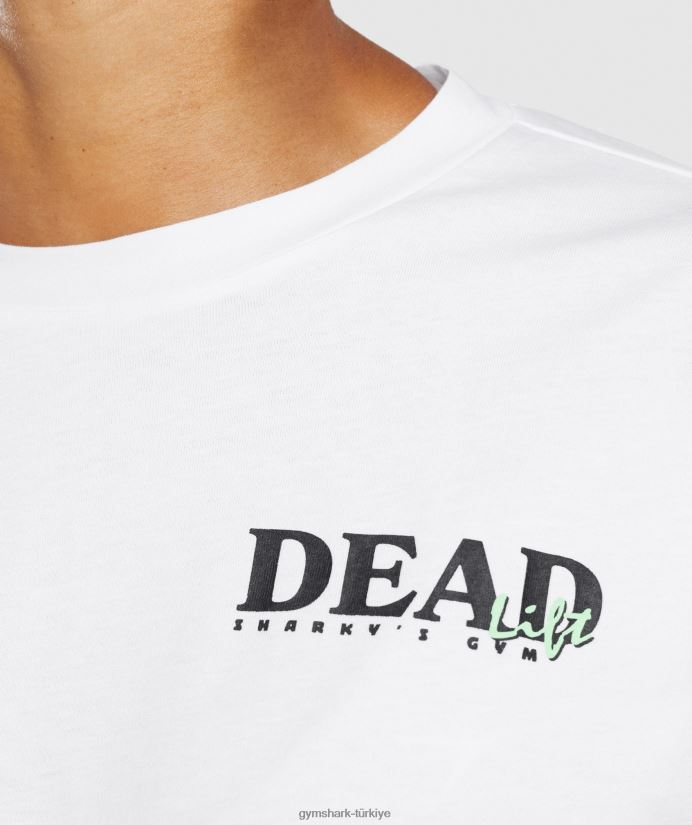 deadlift midi tişört kadınlarGymshark beyaz 02H048426