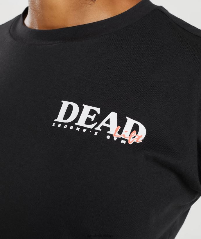 deadlift midi tişört kadınlarGymshark siyah 02H048413