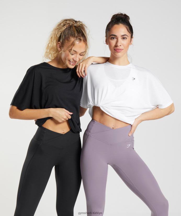 süper yumuşak tişört kadınlarGymshark beyaz 02H048437