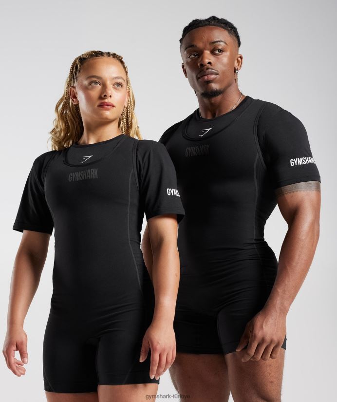 tekli tişört kadınlarGymshark siyah 02H048497