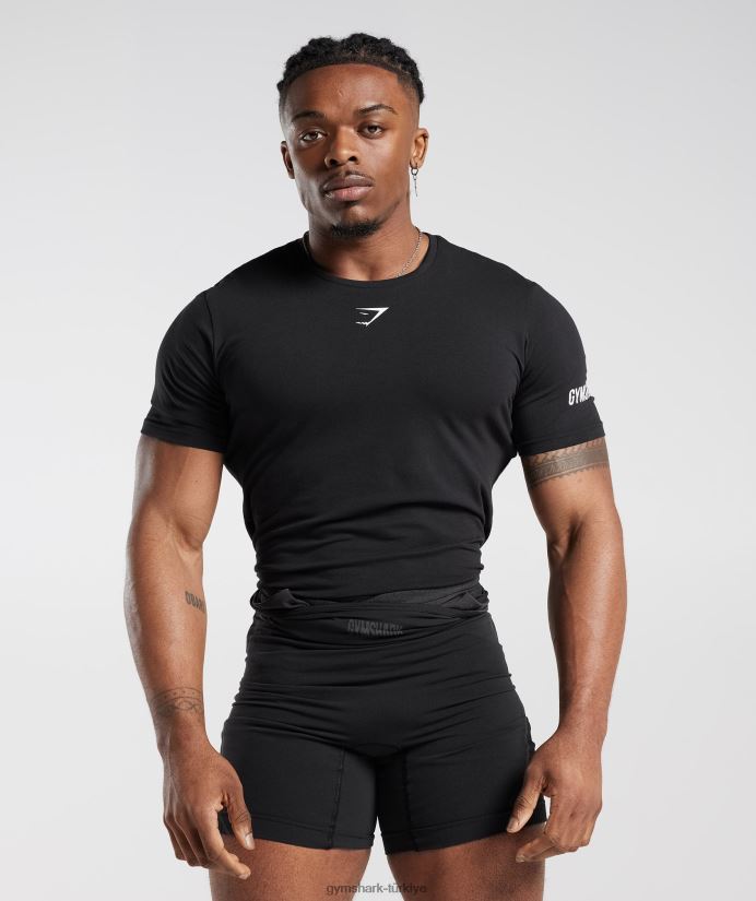 tekli tişört kadınlarGymshark siyah 02H048497