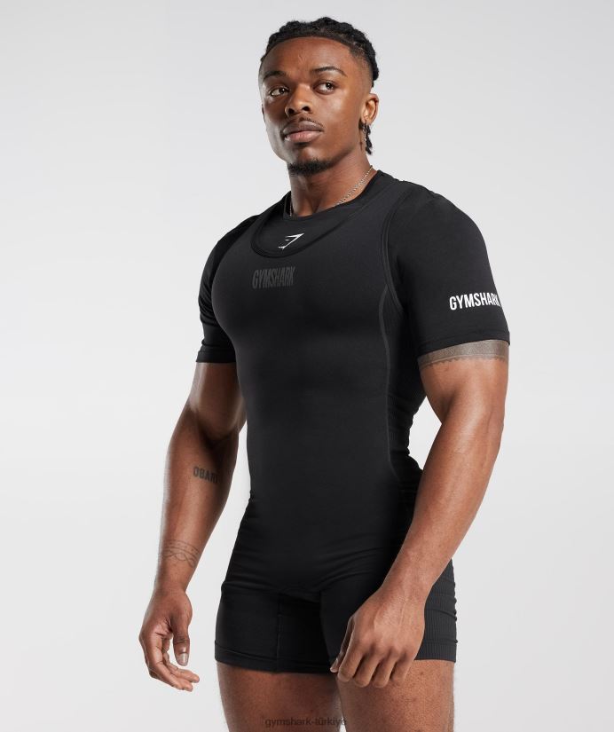 tekli tişört kadınlarGymshark siyah 02H048497