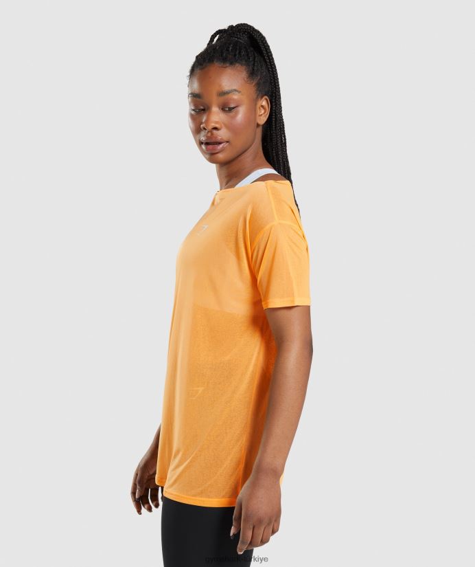 antrenman büyük beden üst kadınlarGymshark kayısı portakalı 02H048483