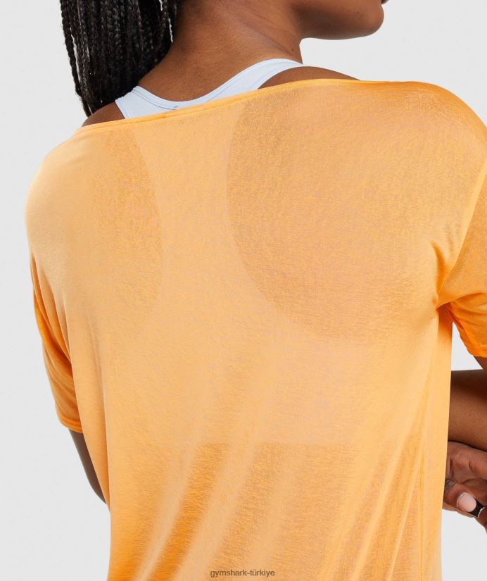 antrenman büyük beden üst kadınlarGymshark kayısı portakalı 02H048483