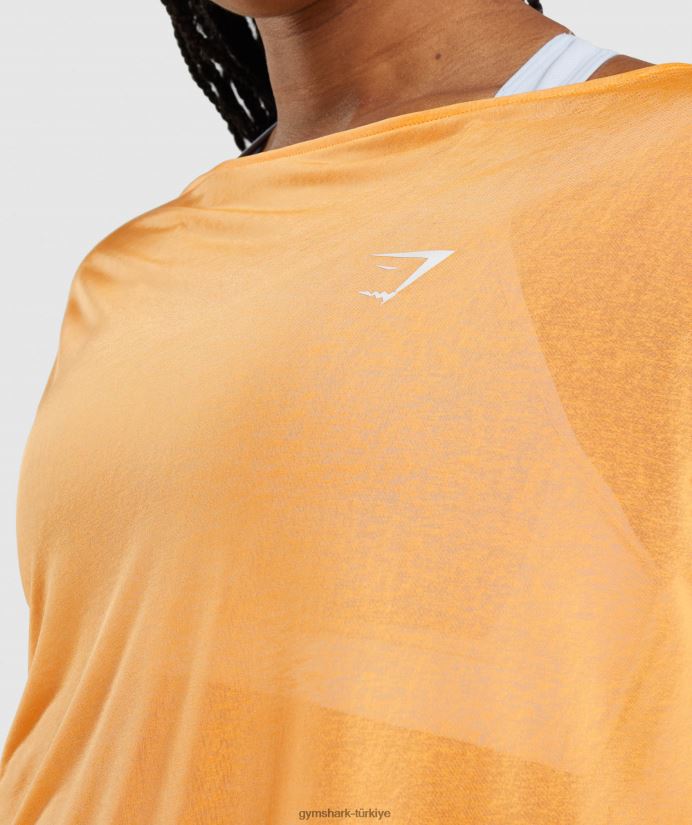 antrenman büyük beden üst kadınlarGymshark kayısı portakalı 02H048483