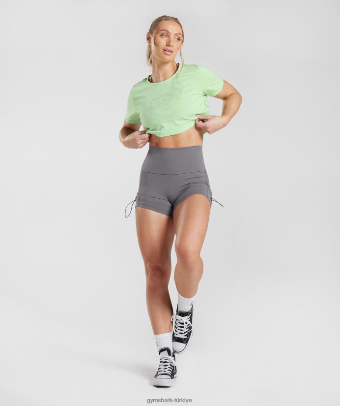 eski mahsul üst kadınlarGymshark taze nane yeşili/asit yıkama 02H048503