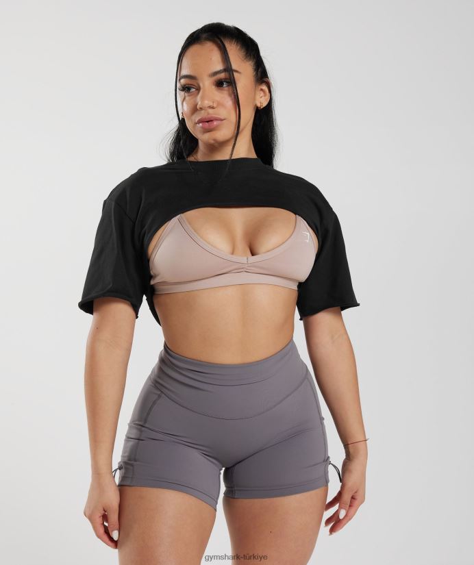 miras omuz silkme üst kadınlarGymshark siyah 02H048496