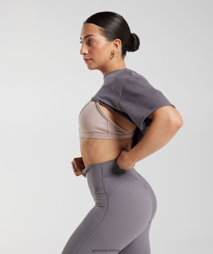 miras omuz silkme üst kadınlarGymshark titanyum grisi 02H048494