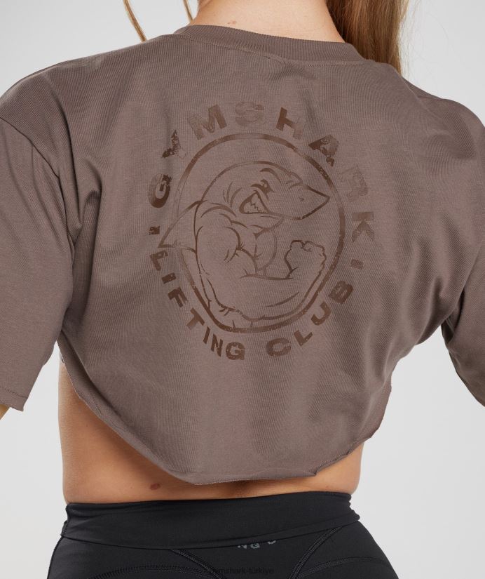 miras omuz silkme üst kadınlarGymshark yer mantarı kahverengi 02H048495