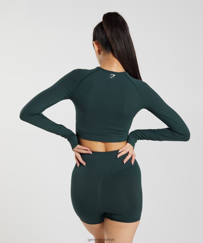 vital dikişsiz 2.0 kısa üst kadınlarGymshark ormanlık yeşil marn 02H048480