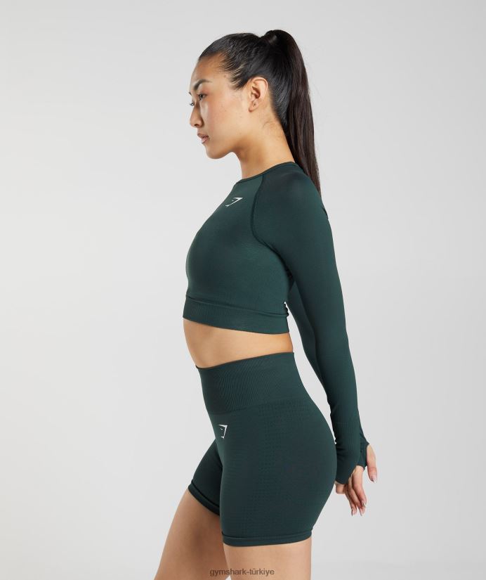 vital dikişsiz 2.0 kısa üst kadınlarGymshark ormanlık yeşil marn 02H048480