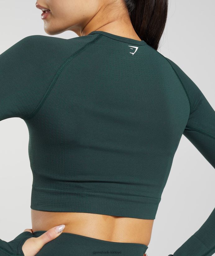 vital dikişsiz 2.0 kısa üst kadınlarGymshark ormanlık yeşil marn 02H048480