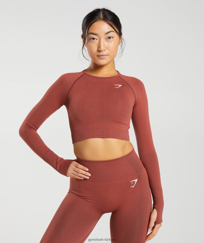 vital dikişsiz 2.0 kısa üst kadınlarGymshark tuğla kırmızısı marn 02H048460
