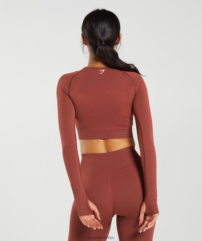 vital dikişsiz 2.0 kısa üst kadınlarGymshark tuğla kırmızısı marn 02H048460