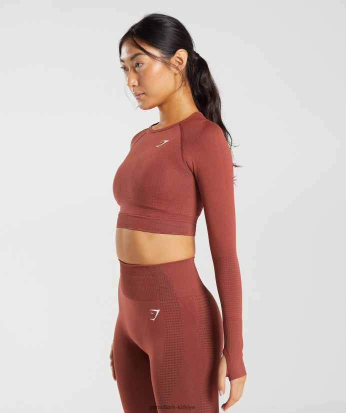 vital dikişsiz 2.0 kısa üst kadınlarGymshark tuğla kırmızısı marn 02H048460