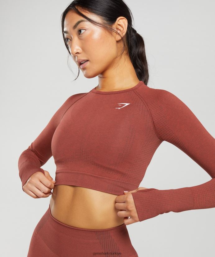 vital dikişsiz 2.0 kısa üst kadınlarGymshark tuğla kırmızısı marn 02H048460