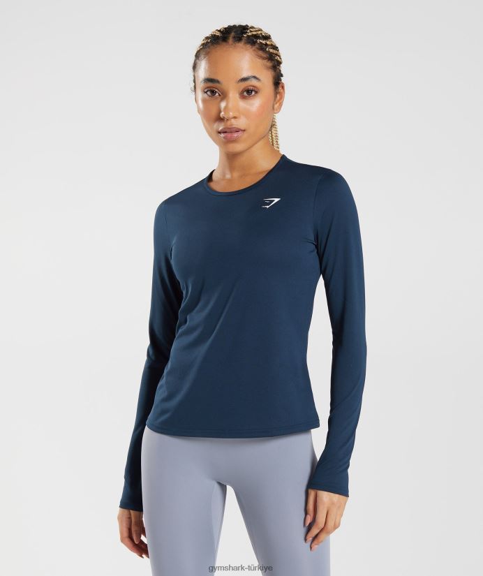 antrenman uzun kollu üst kadınlarGymshark Donanma 02H048416