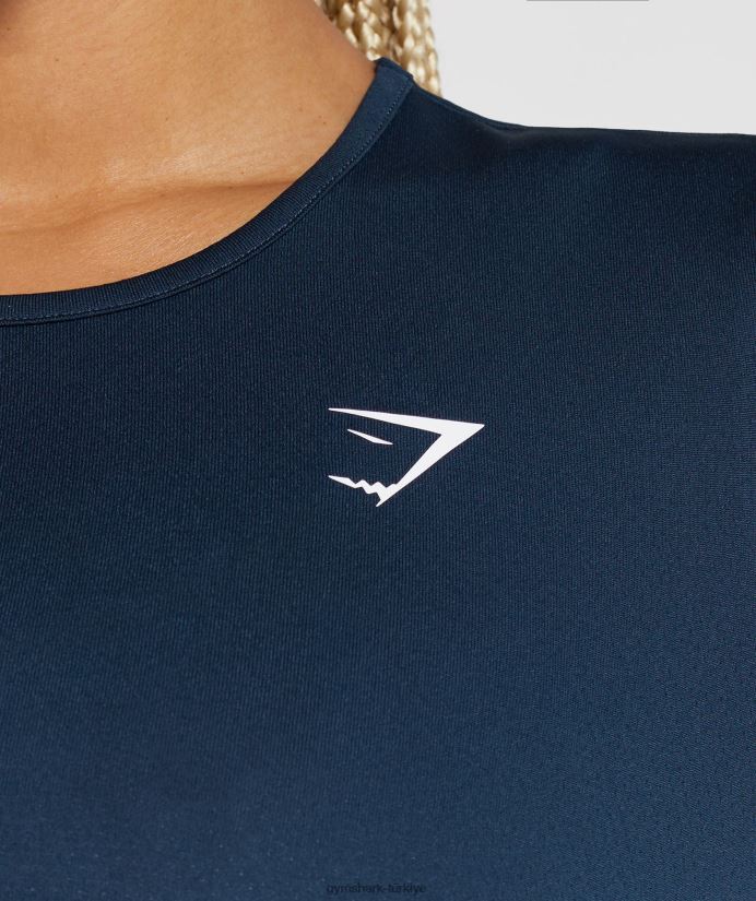antrenman uzun kollu üst kadınlarGymshark Donanma 02H048416