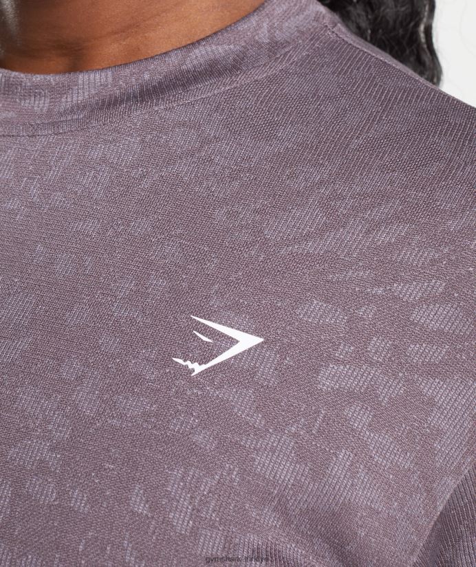 hayvan dikişsiz uzun kollu üst kadınlarGymshark vahşi | misk leylak 02H048472