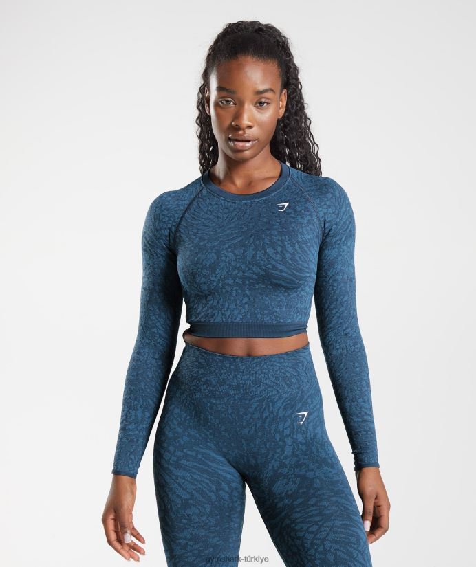 hayvana uyum sağlayın dikişsiz arka üst bağcıklı kadınlarGymshark vahşi | Donanma 02H048459