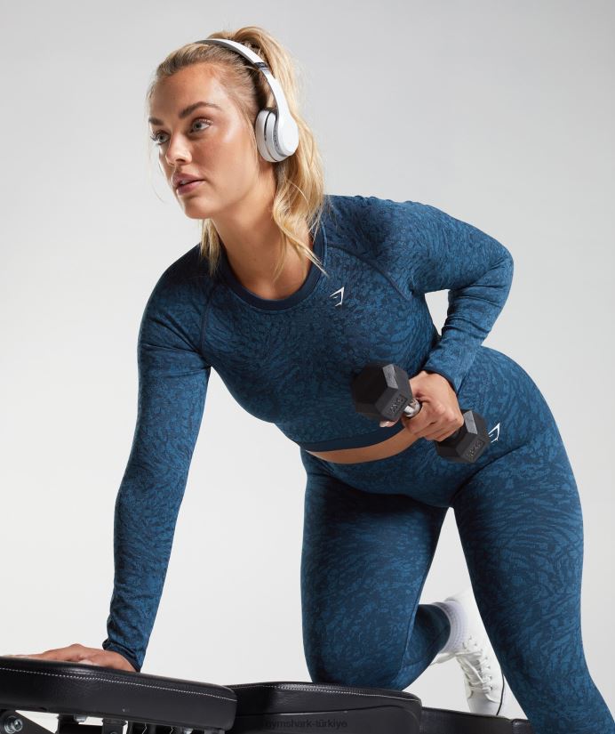 hayvana uyum sağlayın dikişsiz arka üst bağcıklı kadınlarGymshark vahşi | Donanma 02H048459
