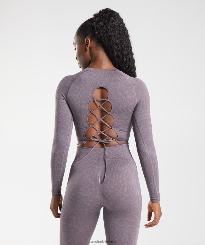 hayvana uyum sağlayın dikişsiz arka üst bağcıklı kadınlarGymshark vahşi | misk leylak 02H048453