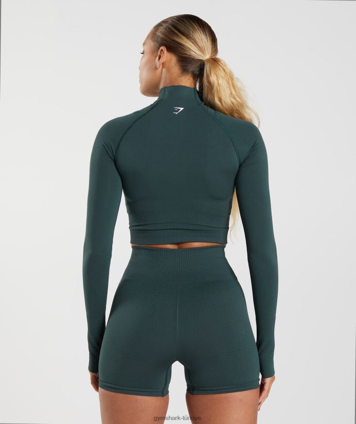 vital dikişsiz 2.0 yüksek boyunlu midi üst kadınlarGymshark ormanlık yeşil marn 02H048432
