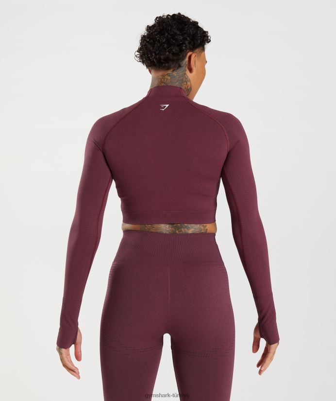 vital dikişsiz 2.0 yüksek boyunlu midi üst kadınlarGymshark pişmiş bordo marn 02H048471