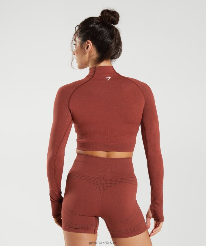 vital dikişsiz 2.0 yüksek boyunlu midi üst kadınlarGymshark tuğla kırmızısı 02H048466