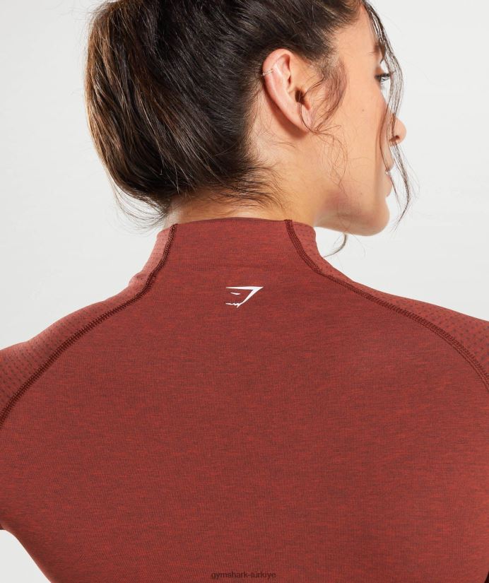 vital dikişsiz 2.0 yüksek boyunlu midi üst kadınlarGymshark tuğla kırmızısı 02H048466